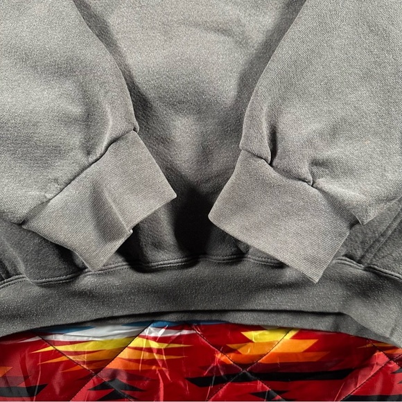 Vintage Nike Grey Tag Center Swoosh‎ Check Gray Hoodie Men’s Size Medium Mexico - Picture 3 of 7